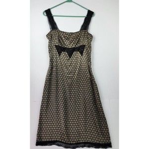 Bye womens size S 2 sleeveless 100% silk slip dress below knee dress